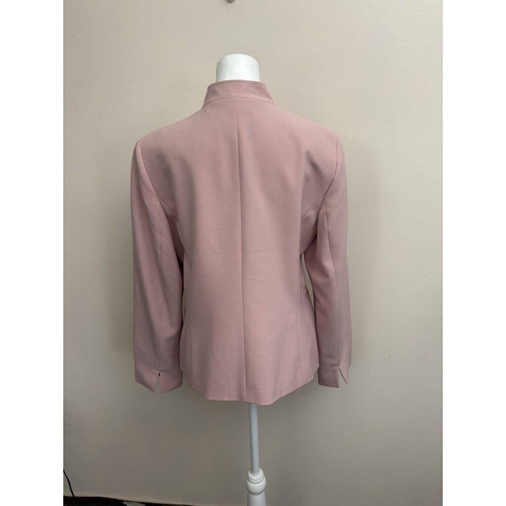 Evan-Picone Women's Blush Pink Blazer Mandarin Collar Size 12 Open Jacket - Picture 3 of 12